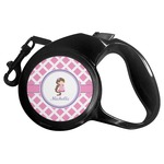 Diamond Print w/Princess Retractable Dog Leash - Small (Personalized)