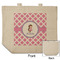 Diamond Print w/Princess Reusable Cotton Grocery Bag - Front & Back View