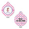 Diamond Print w/Princess Round Pet Tag - Front & Back