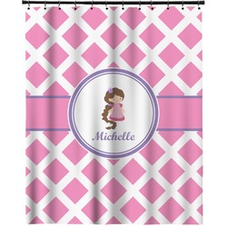 Diamond Print w/Princess Extra Long Shower Curtain - 70"x84" (Personalized)