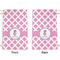 Diamond Print w/Princess Small Laundry Bag - Front & Back View