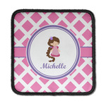 Diamond Print w/Princess Iron On Square Patch w/ Name or Text