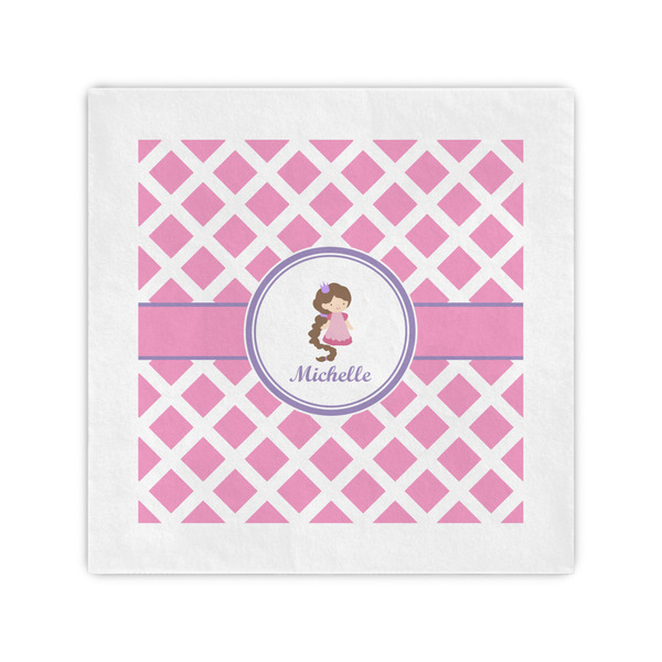 Custom Diamond Print w/Princess Cocktail Napkins (Personalized)