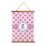 Diamond Print w/Princess Wall Hanging Tapestry - Tall (Personalized)