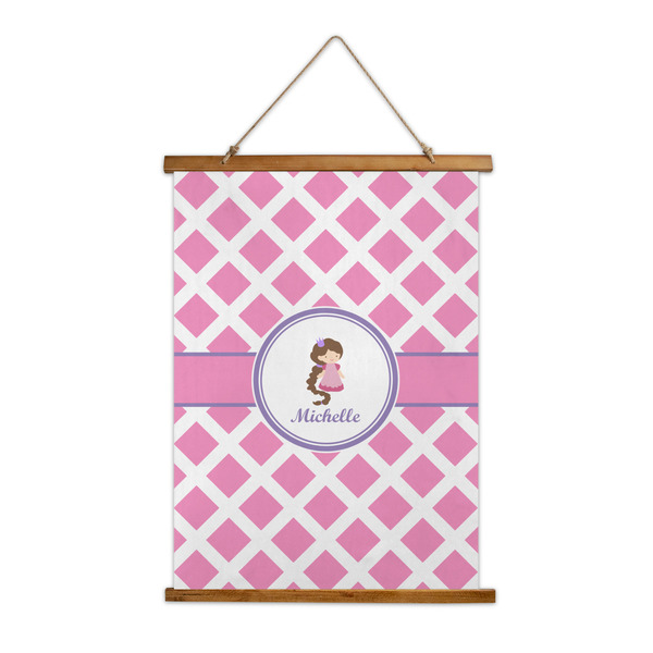 Custom Diamond Print w/Princess Wall Hanging Tapestry (Personalized)