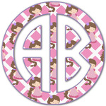 Diamond Print w/Princess Monogram Decal - Medium (Personalized)