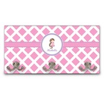 Diamond Print w/Princess Wall Mounted Coat Rack (Personalized)