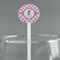 Diamond Print w/Princess White Plastic 5.5" Stir Stick - Round - Main