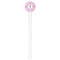 Diamond Print w/Princess White Plastic 7" Stir Stick - Round - Single Stick