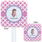 Diamond Print w/Princess White Plastic Stir Stick - Double Sided - Approval