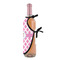 Diamond Print w/Princess Wine Bottle Apron - DETAIL WITH CLIP ON NECK