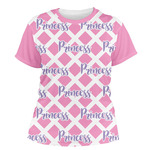 Diamond Print w/Princess Women's Crew T-Shirt - Small (Personalized)