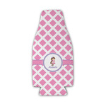 Diamond Print w/Princess Zipper Bottle Cooler (Personalized)