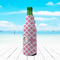 Diamond Print w/Princess Zipper Bottle Cooler - LIFESTYLE