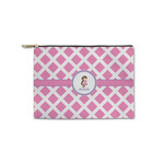 Diamond Print w/Princess Zipper Pouch - Small - 8.5"x6" (Personalized)