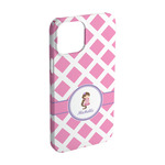 Diamond Print w/Princess iPhone Case - Plastic - iPhone 15 Pro (Personalized)