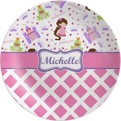 Princess & Diamond Print Melamine Plate (Personalized)