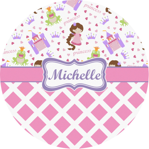 Custom Princess & Diamond Print Multipurpose Round Labels - 1" (Personalized)