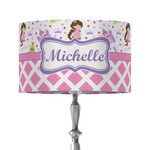 Princess & Diamond Print 12" Drum Lamp Shade - Fabric (Personalized)