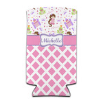 Princess & Diamond Print Can Cooler (tall 12 oz) (Personalized)