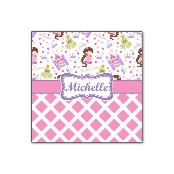 Custom Princess & Diamond Print Wood Print - 12x12 (Personalized)