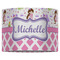 Princess & Diamond Print 16" Drum Lampshade - FRONT (Fabric)