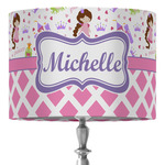 Princess & Diamond Print 16" Drum Lamp Shade - Fabric (Personalized)