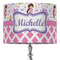 Princess & Diamond Print 16" Drum Lampshade - ON STAND (Fabric)