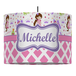 Princess & Diamond Print Drum Pendant Lamp (Personalized)