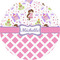 Princess & Diamond Print 2" Multipurpose Round Labels - Single Sticker