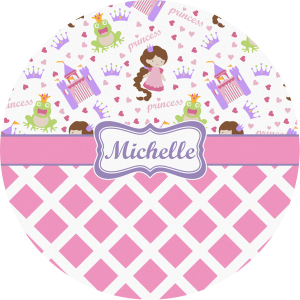 Custom Princess & Diamond Print Multipurpose Round Labels - Custom Sized (Personalized)