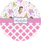 Princess & Diamond Print 3" Multipurpose Round Labels - Single Sticker