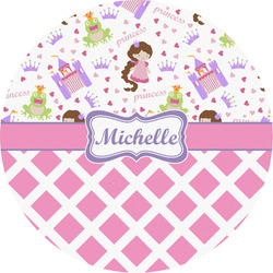 Princess & Diamond Print Multipurpose Round Labels - 5" (Personalized)