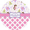 Princess & Diamond Print 5" Multipurpose Round Label - Single Sticker