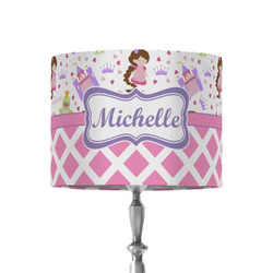 Princess & Diamond Print 8" Drum Lamp Shade - Fabric (Personalized)