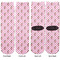 Princess & Diamond Print Adult Crew Socks - Double Pair - Front and Back - Apvl