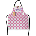 Princess & Diamond Print Apron With Pockets w/ Name or Text