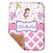 Princess & Diamond Print Baby Sherpa Blanket - Corner Showing Soft