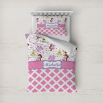 Princess & Diamond Print Duvet Cover Set - Twin (Personalized)