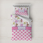 Princess & Diamond Print Duvet Cover Set - Twin XL (Personalized)