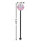 Princess & Diamond Print Black Plastic 5.5" Stir Stick - Round - Dimensions