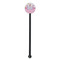 Princess & Diamond Print Black Plastic 5.5" Stir Stick - Round - Single Stick