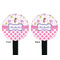 Princess & Diamond Print Black Plastic 7" Stir Stick - Double Sided - Round - Front & Back