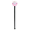 Princess & Diamond Print Black Plastic 7" Stir Stick - Round - Single Stick