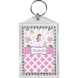 Princess & Diamond Print Bling Keychain (Personalized)