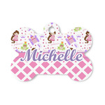 Princess & Diamond Print Bone Shaped Dog ID Tag - Small (Personalized)