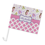 Princess & Diamond Print Car Flag - Large (Personalized)