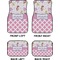 Princess & Diamond Print Car Floor Mats Set (2F + 2B)