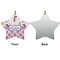 Princess & Diamond Print Ceramic Flat Ornament - Star Front & Back (APPROVAL)