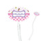 Princess & Diamond Print Clear Plastic 7" Stir Stick - Oval - Closeup